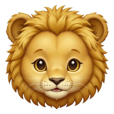 Cute baby lion's face (little cheeks, not much hair) sticker