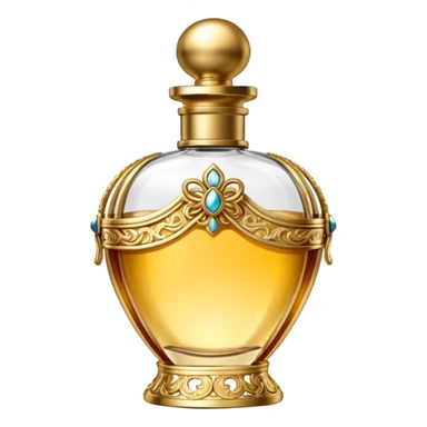 bottle of perfume gold exquisite large takes all the space

 sticker