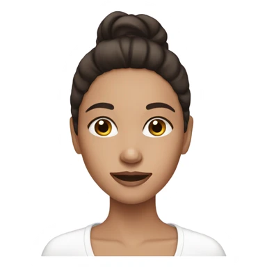 Brunette girl doing skincare sticker