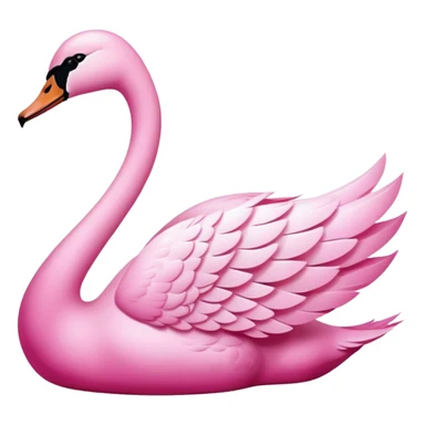 Pink swan sticker
