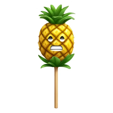 big pineapple on a stick sticker