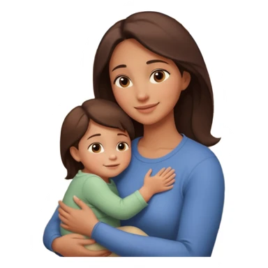 A loving mother holding her young child in her arms, warm natural light coming through a window, soft smile, emotional connection, candid moment, realistic photography, shallow depth of field, high resolution, warm tones
 sticker