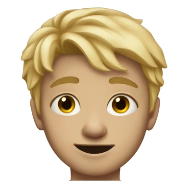 blonde boy with scar portrait sticker