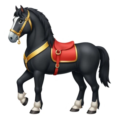 Black Clydesdale  sticker