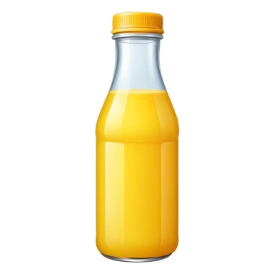 Yellow juice bottled sticker