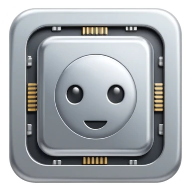 small AI chip icon sticker