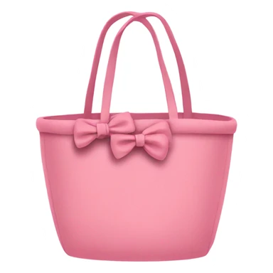Tote bag with bows on it pink sticker