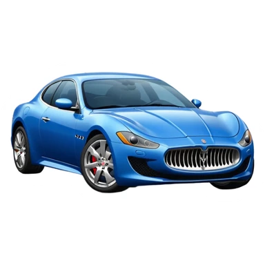 Blue Maserati sticker