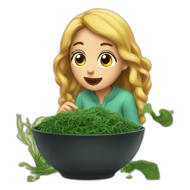 Girl watching netflix eating seaweed sticker