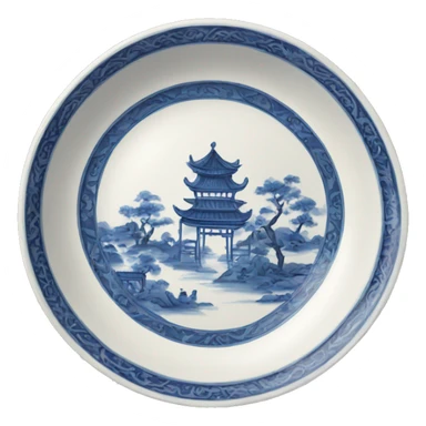 Chinoiserie dish sticker