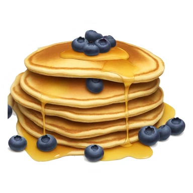 a stack of pancakes with blueberries on top sticker