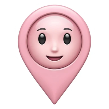pale pink location pin sticker