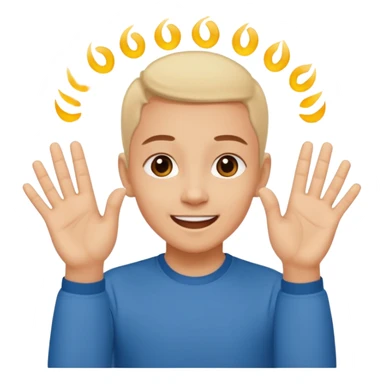 mám radost vyjádřeno rukama českým jazykem pro neslyšící sticker