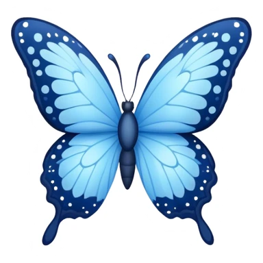 light blue and navy butterfly with stars from sky sticker
