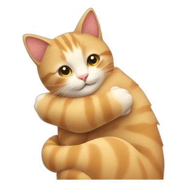 Cat-hugs sticker