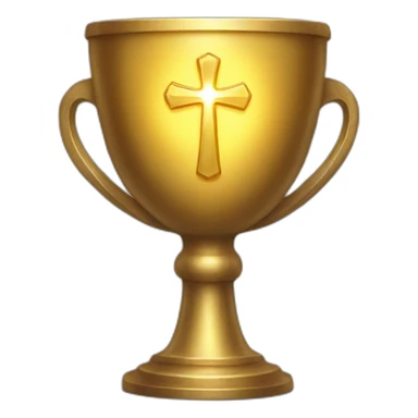 Golden chalice with radiant cross. sticker