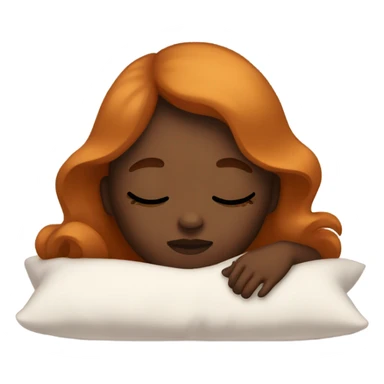 A black ginger girl sleeping sticker