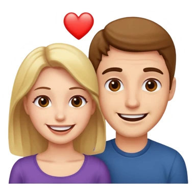 Emoji of a man teasing a woman sticker