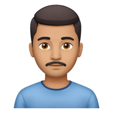 Indian man 25 years old fade hair cut no mustache sticker