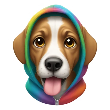 Dog wearing a hoodie ￼ sticker