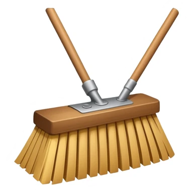 create a broom emoji sweeping dust sticker