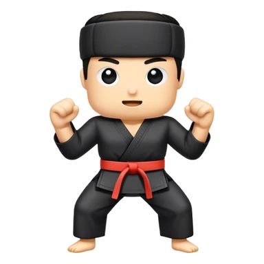 black karate belt sticker