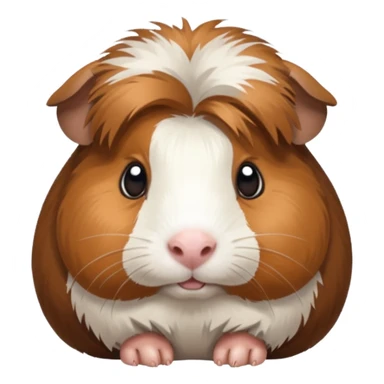 brown and white guinea pig sticker