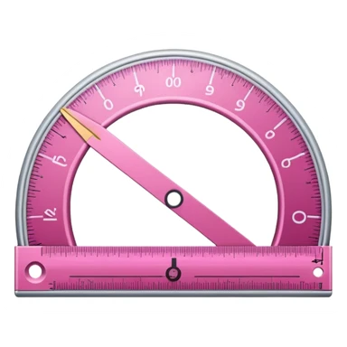 mac os icon, protractor, ruler, measures, pink sticker