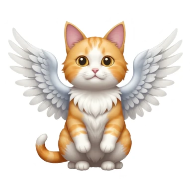Flying cat sticker
