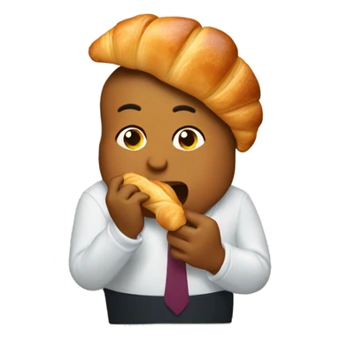 croissant eating croissant sticker