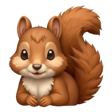 cosy squirrel eyes closed sticker