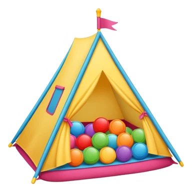 kids tent filled with toys sticker