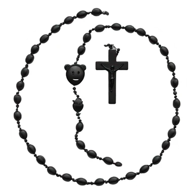 Black rosary  sticker