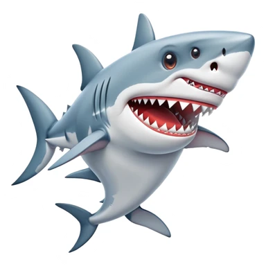Shark whit big shoes  sticker