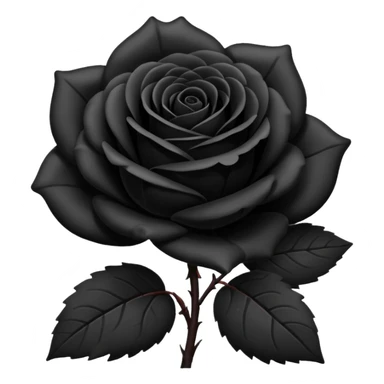 Black rose emoji sticker
