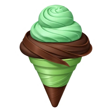 Mint chocolate sorbet with ribbon sticker