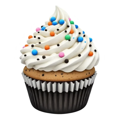 Cookies and cream cupcake with cookies and cream bites sticker