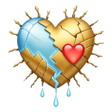 Bandaged heart leaking light through cracks sticker