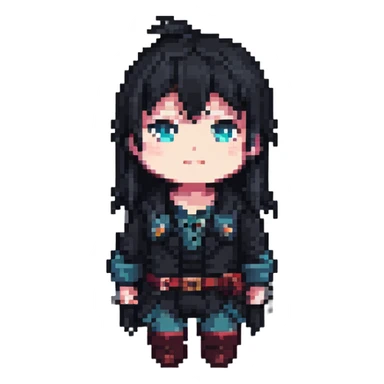 Magic anime game with magical elements and anime character sticker