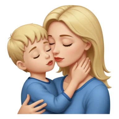 Mulher beijando testa do filho  sticker