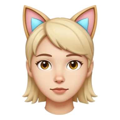 Человек с ушами кота sticker