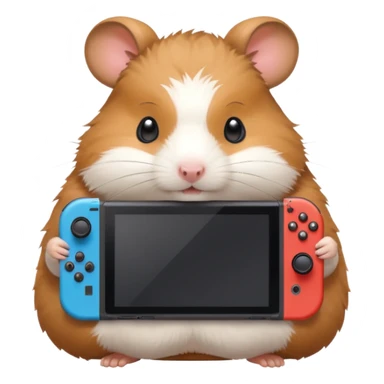 hamster playing Nintendo switch sticker