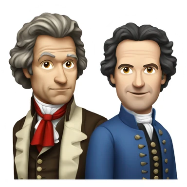 Beethoven and schiller sticker