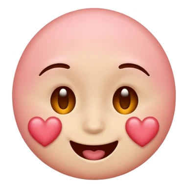 A single emoji that's feeling extreme happiness. Blushing and feeling in love. Grinning and smiling and making a kissy face. Something sweet and perfect to send to someone you love. Not a familiar love something deep and profound. Something unique. sticker