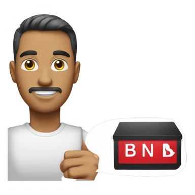bn bank emoji,red box with bn bank in white text sticker
