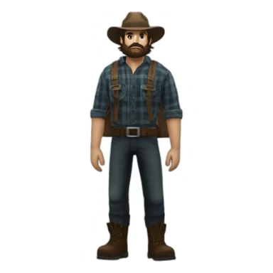 lumberjack from the alan wake universe sticker