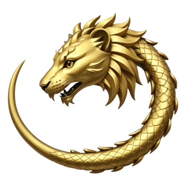 Elder Scrolls Online Lioneating its tail Ouroboro sticker