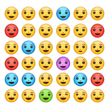 Generate an emojis of all the in one frame saparate  sticker
