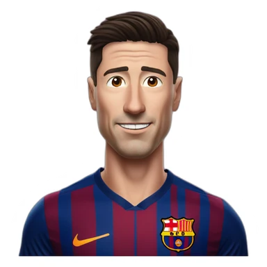 Robert Lewandowski in FC Barcelona kit sticker