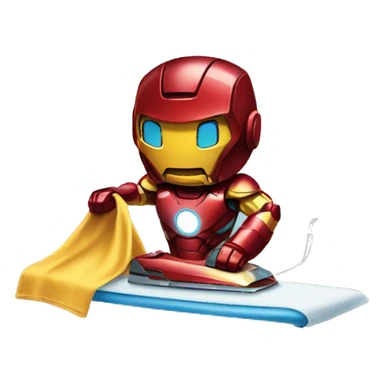 ironman ironing clothes sticker